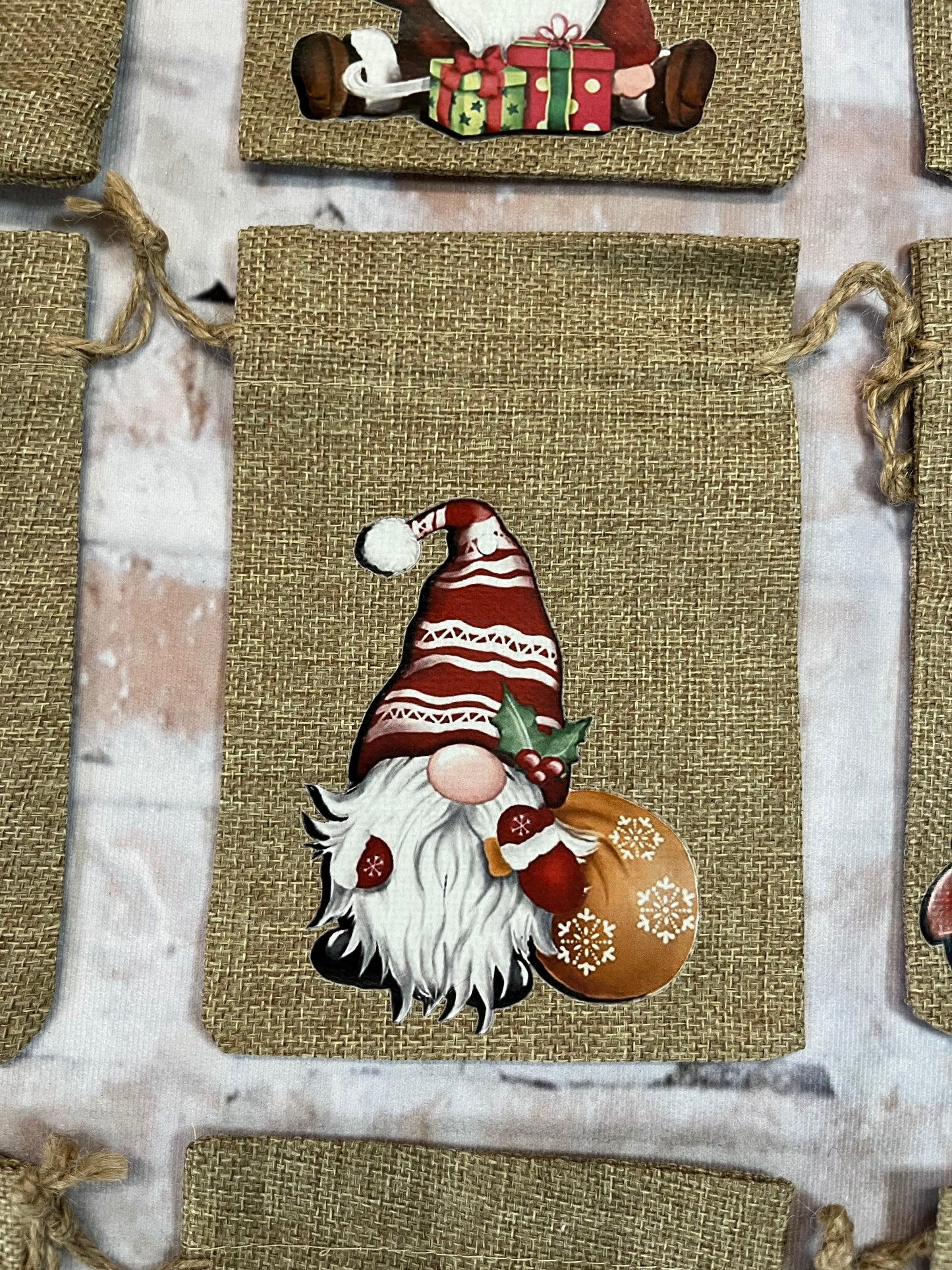 Christmas Gnome Burlap Bags - The Diamond Spur Boutique
