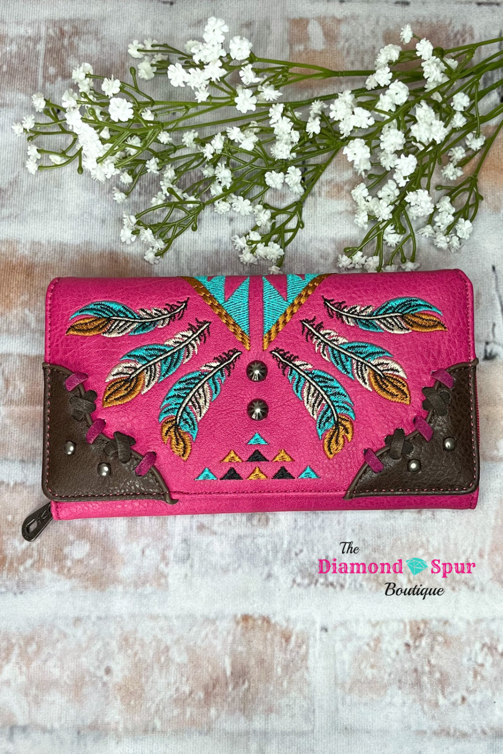 Feather Wallet-Pink