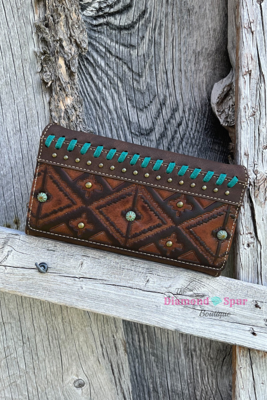 Aztec Secretary Style Wallet - The Diamond Spur Boutique