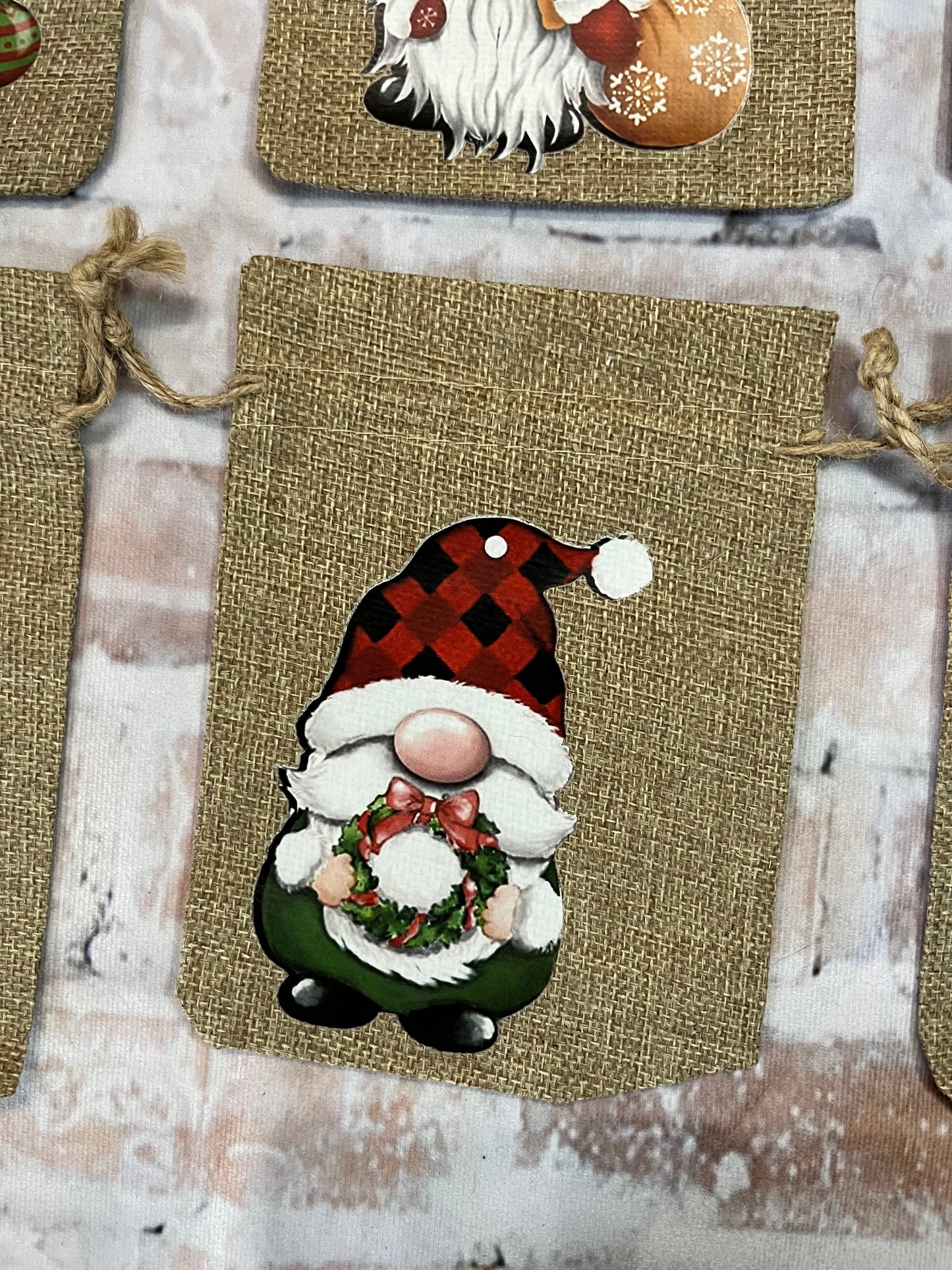 Christmas Gnome Burlap Bags - The Diamond Spur Boutique
