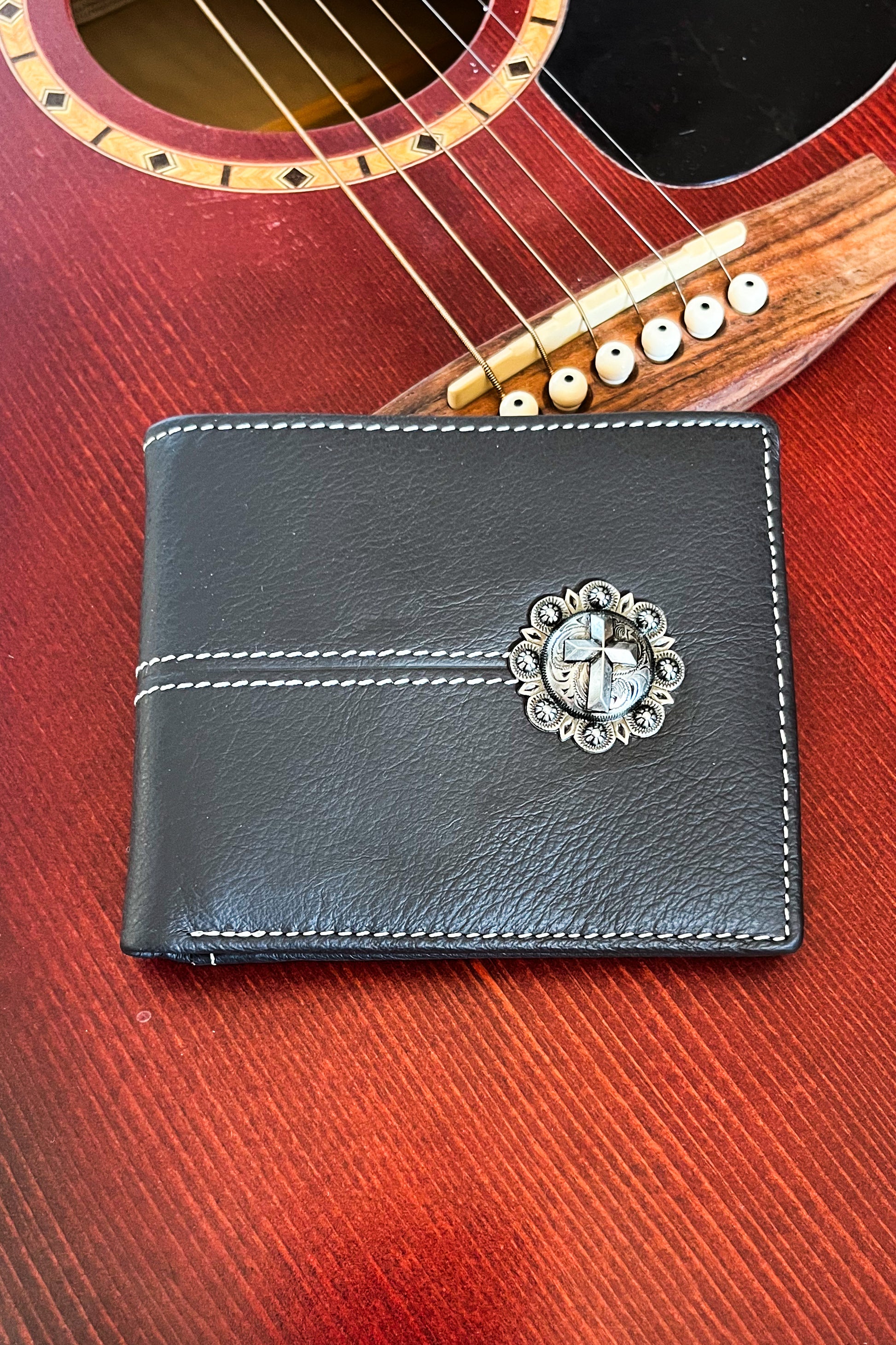 Genuine Leather Spiritual Men's Wallet - The Diamond Spur Boutique