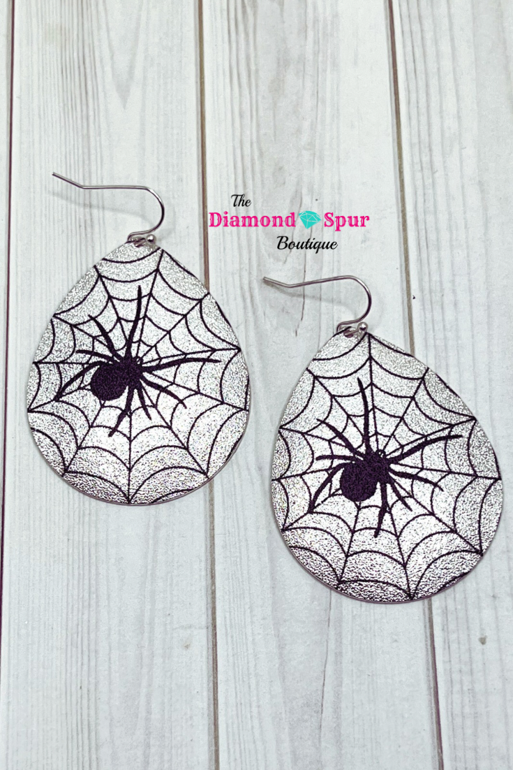 Spider Web Metal Earrings