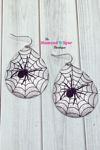 Spider Web Metal Earrings