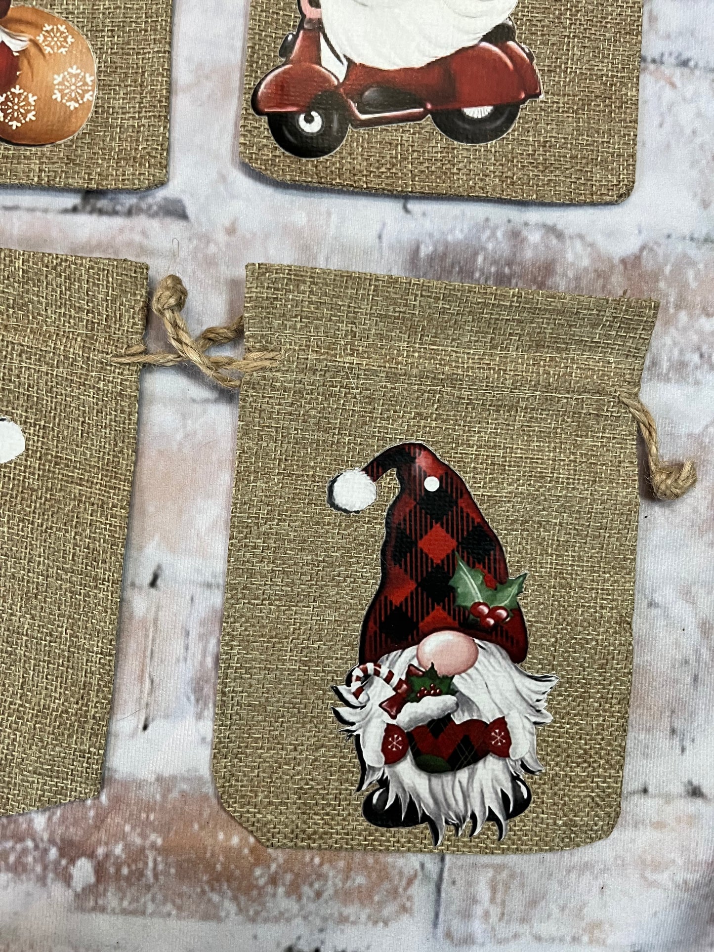 Christmas Gnome Burlap Bags - The Diamond Spur Boutique