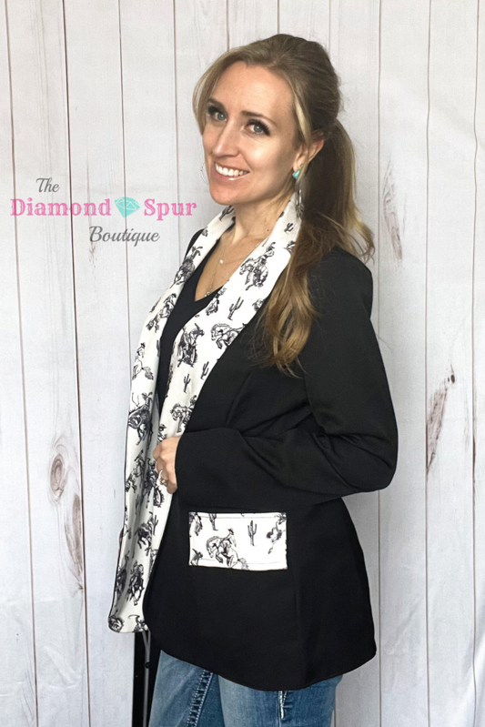 Western Desert Cowboy Blazer - The Diamond Spur Boutique