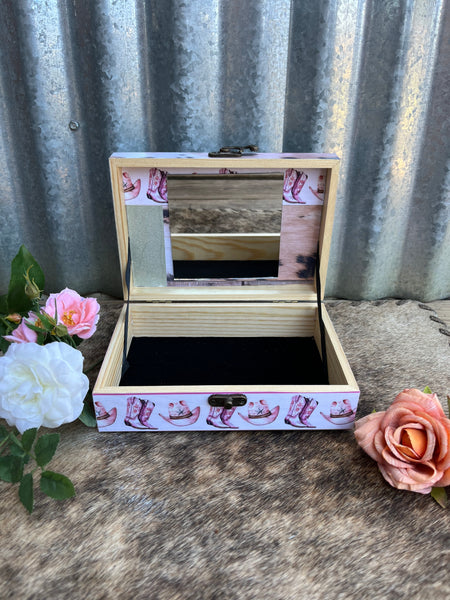 Pink Cowgirl Jewelry/Keepsake Box