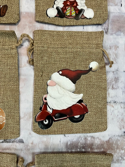 Christmas Gnome Burlap Bags - The Diamond Spur Boutique