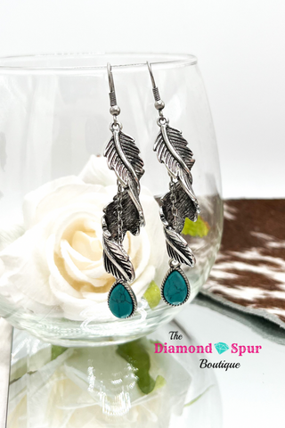 Twisted Feather Earrings - The Diamond Spur Boutique