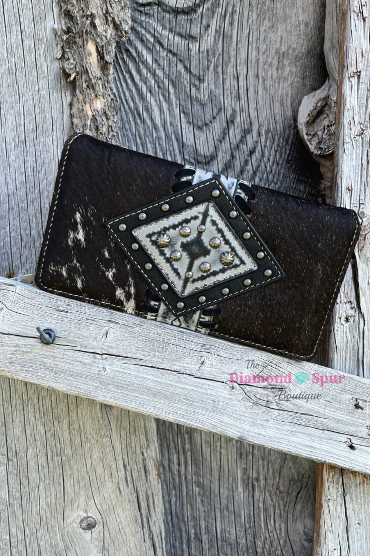 Diamond Hair On Hide Wallet