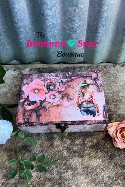 Western Woman Jewelry/Keepsake Box - The Diamond Spur Boutique