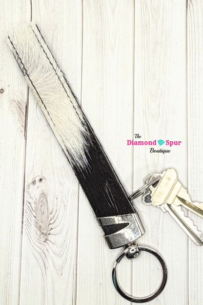 Cowhide Wristlet Keychain