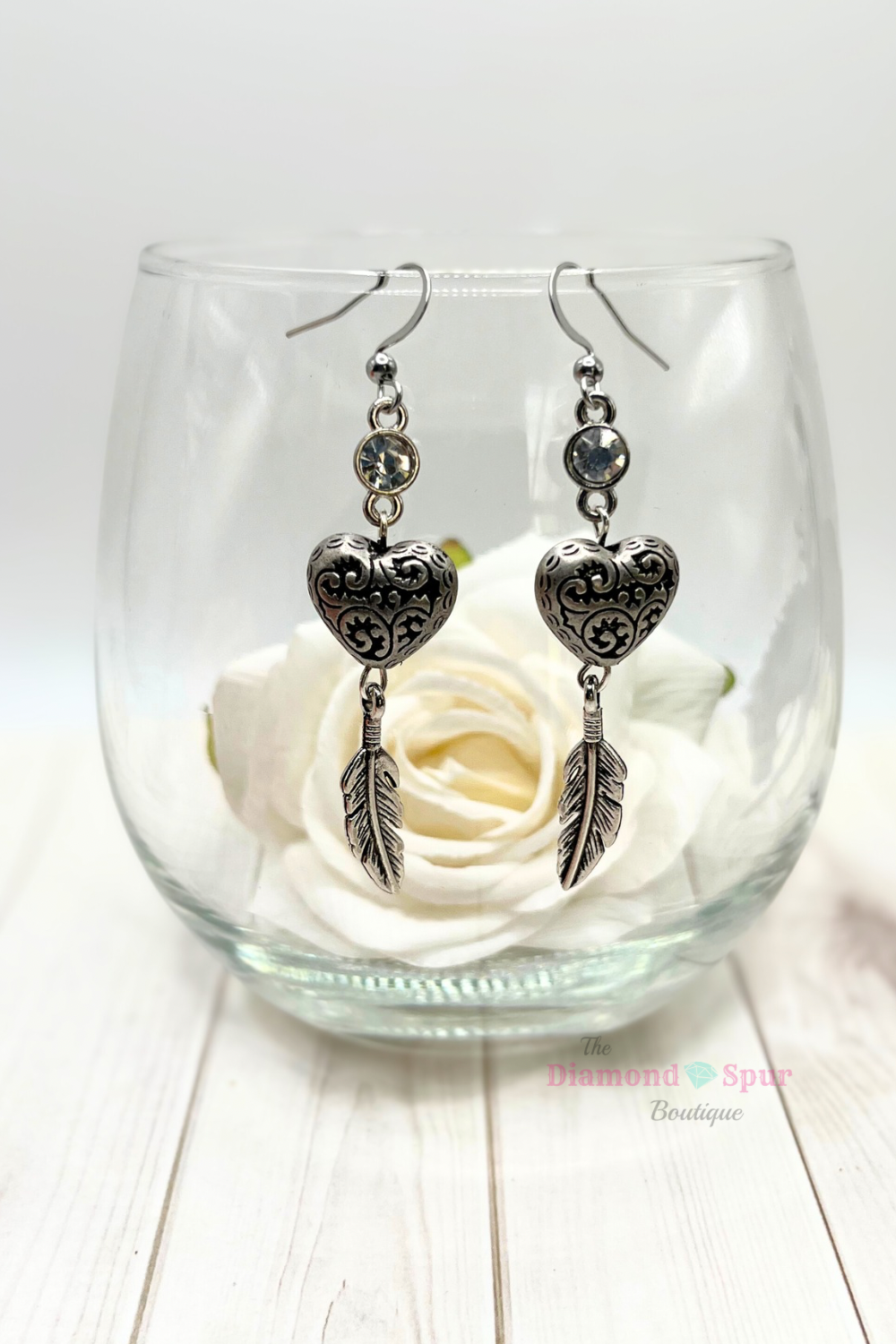Vintage Style Heart Earrings
