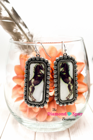 Mustang Earrings - The Diamond Spur Boutique