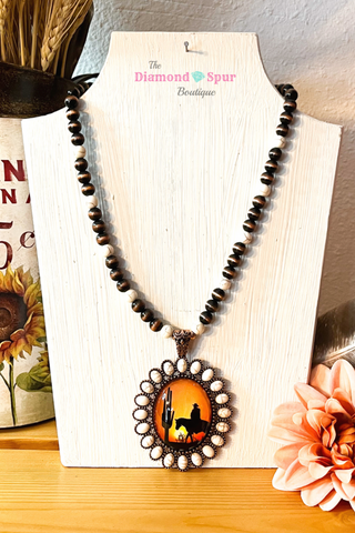 Desert Sunset Pendant Necklace - The Diamond Spur Boutique