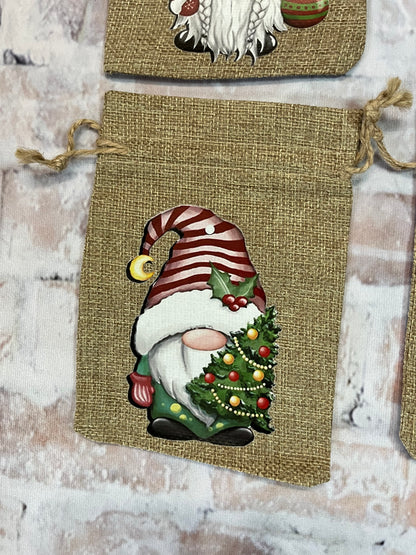 Christmas Gnome Burlap Bags - The Diamond Spur Boutique