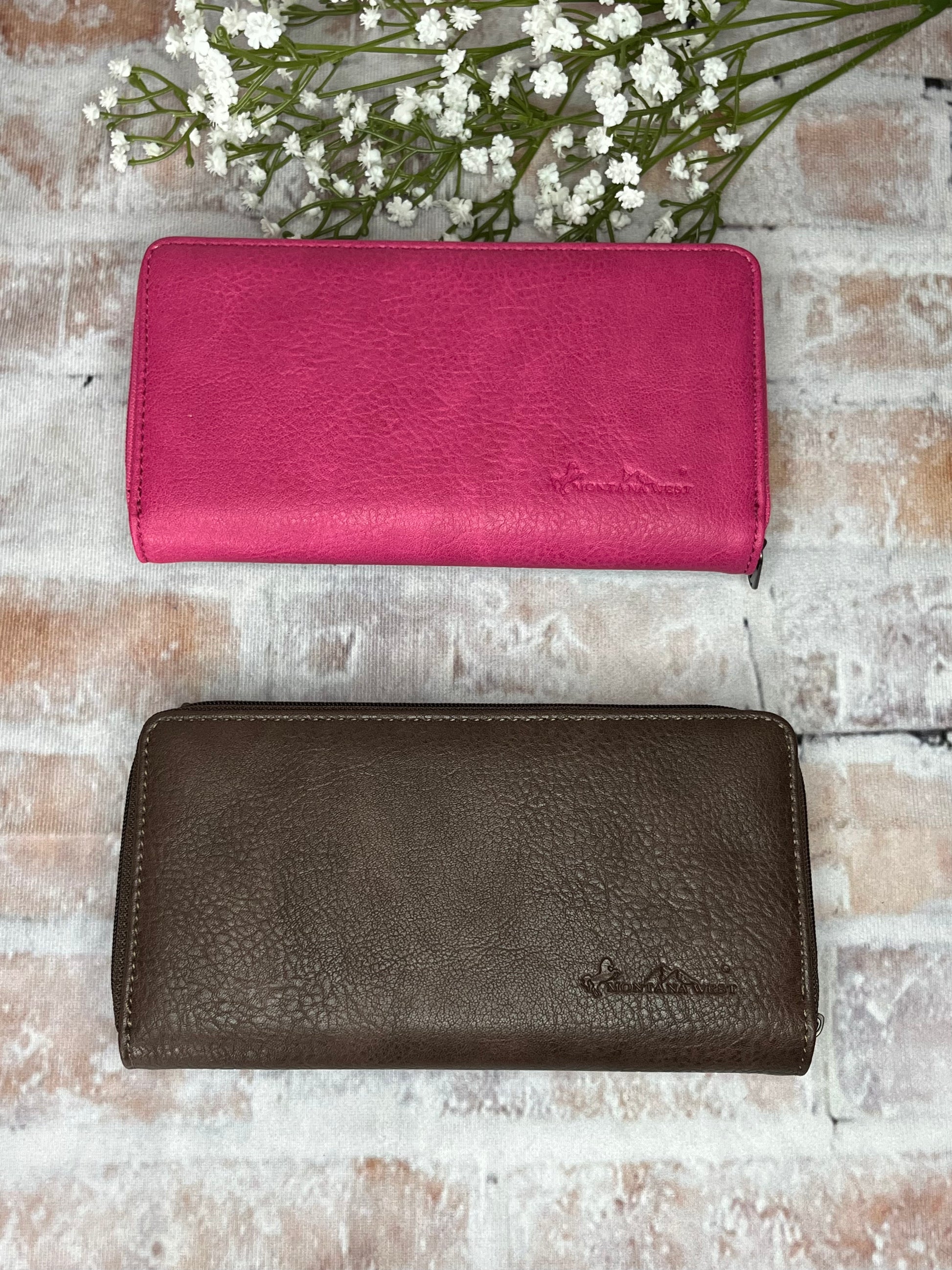 Feather Wallet-Coffee - The Diamond Spur Boutique