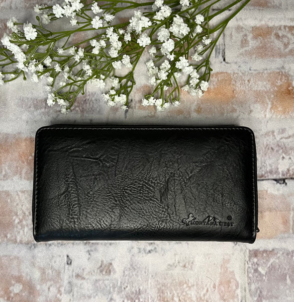 Western Stitch Wallet- Black