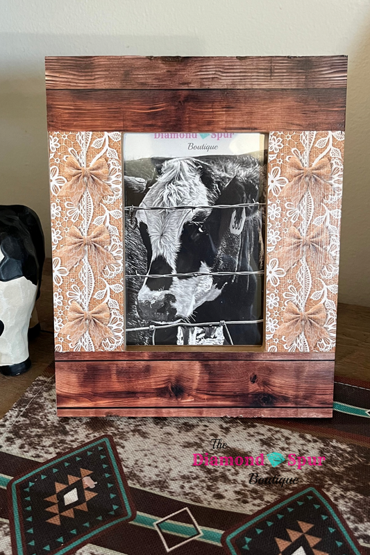 Rustic Bows Picture Frame - The Diamond Spur Boutique
