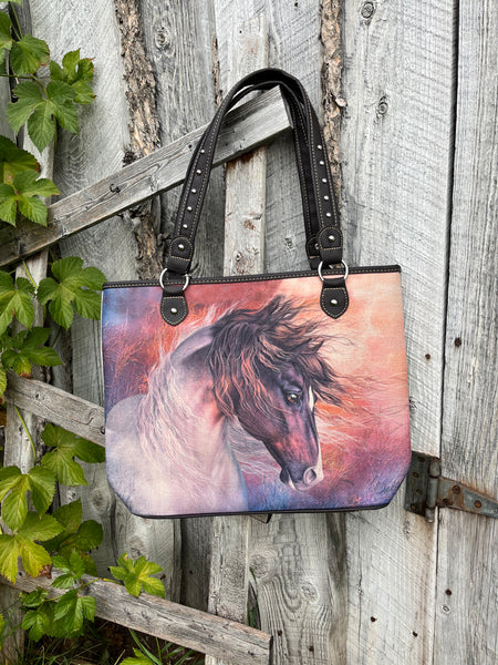 Horse Canvas Tote Bag - The Diamond Spur Boutique