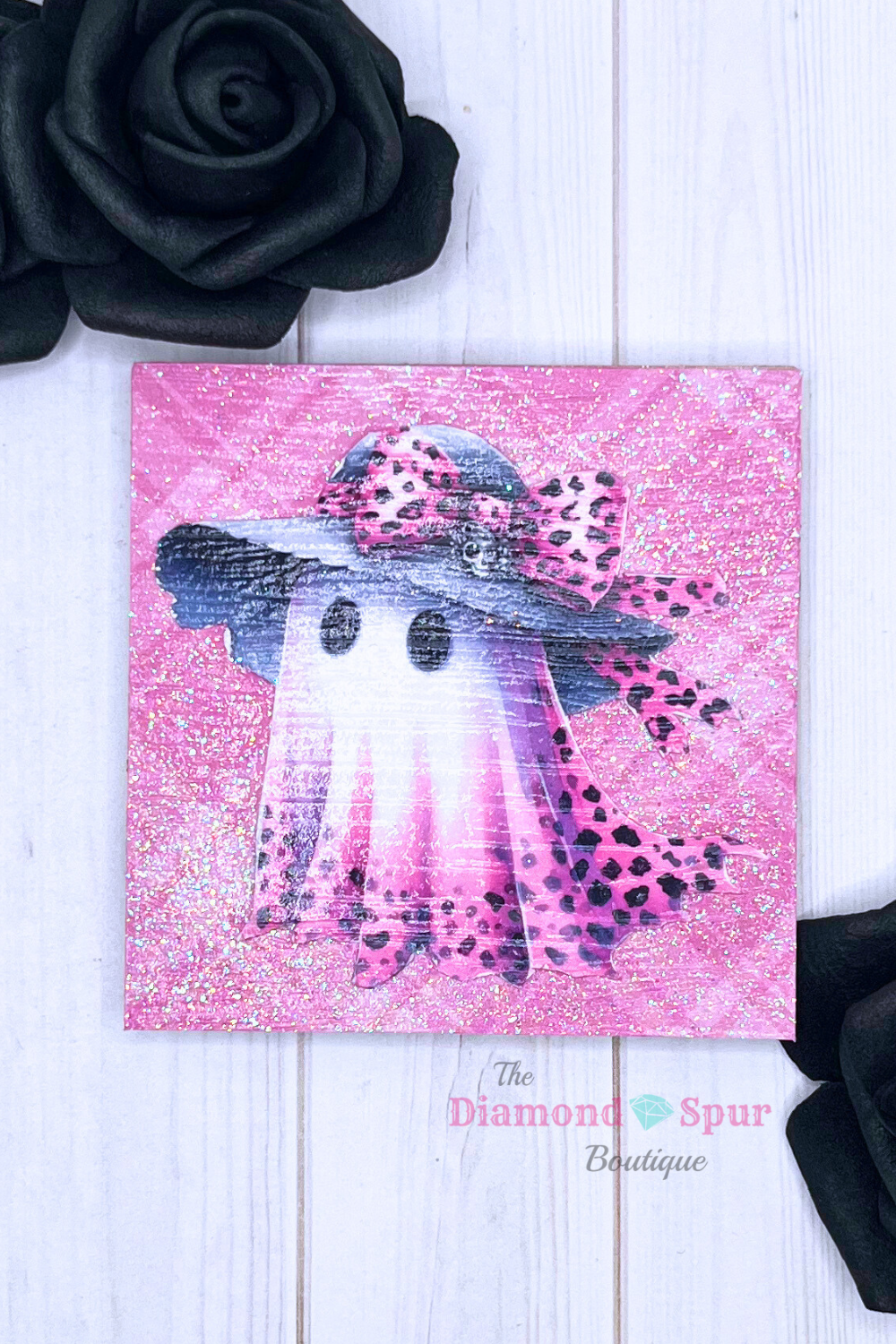Sparkling Wood Halloween Magnets