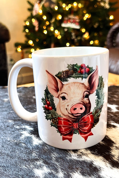 Christmas Farm Animal Mug - The Diamond Spur Boutique