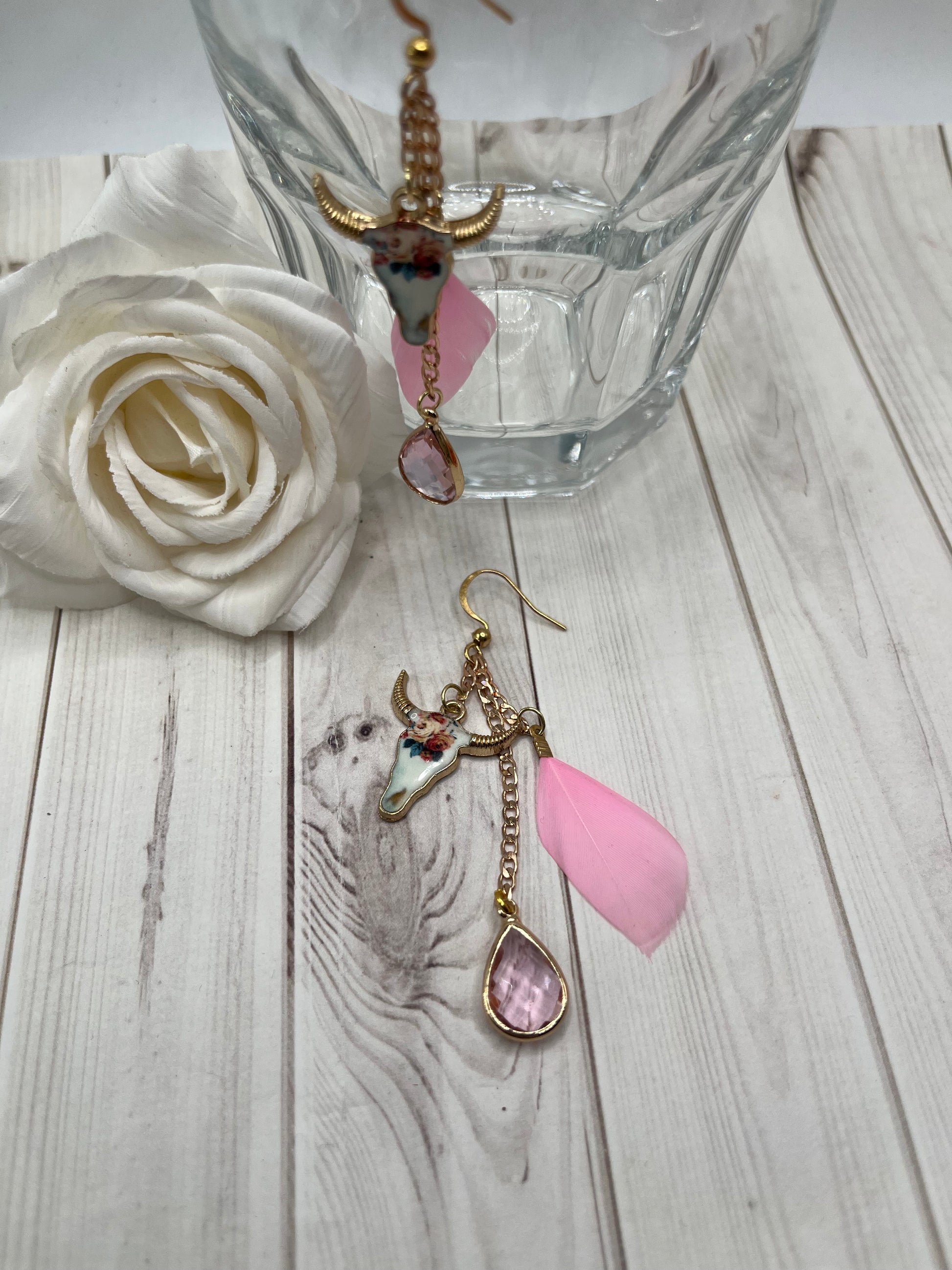 Whimsical Pink Western Charm Earrings - The Diamond Spur Boutique