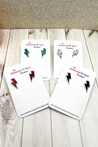 Lightning Bolt Stud Earrings - The Diamond Spur Boutique