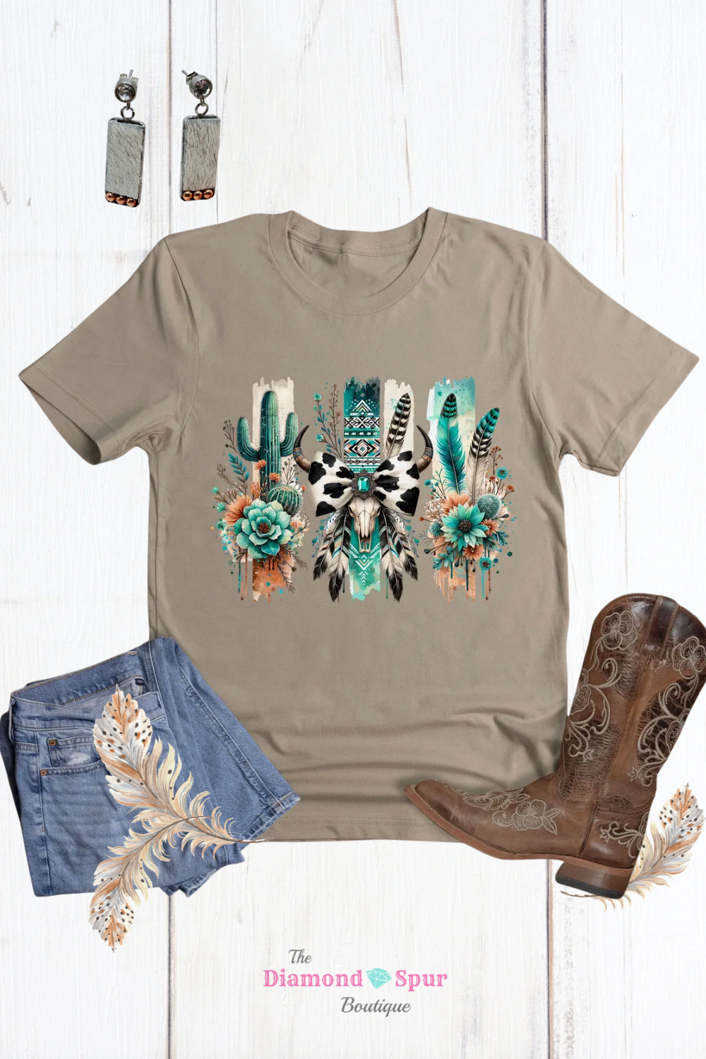 Western Bars Tee - The Diamond Spur Boutique