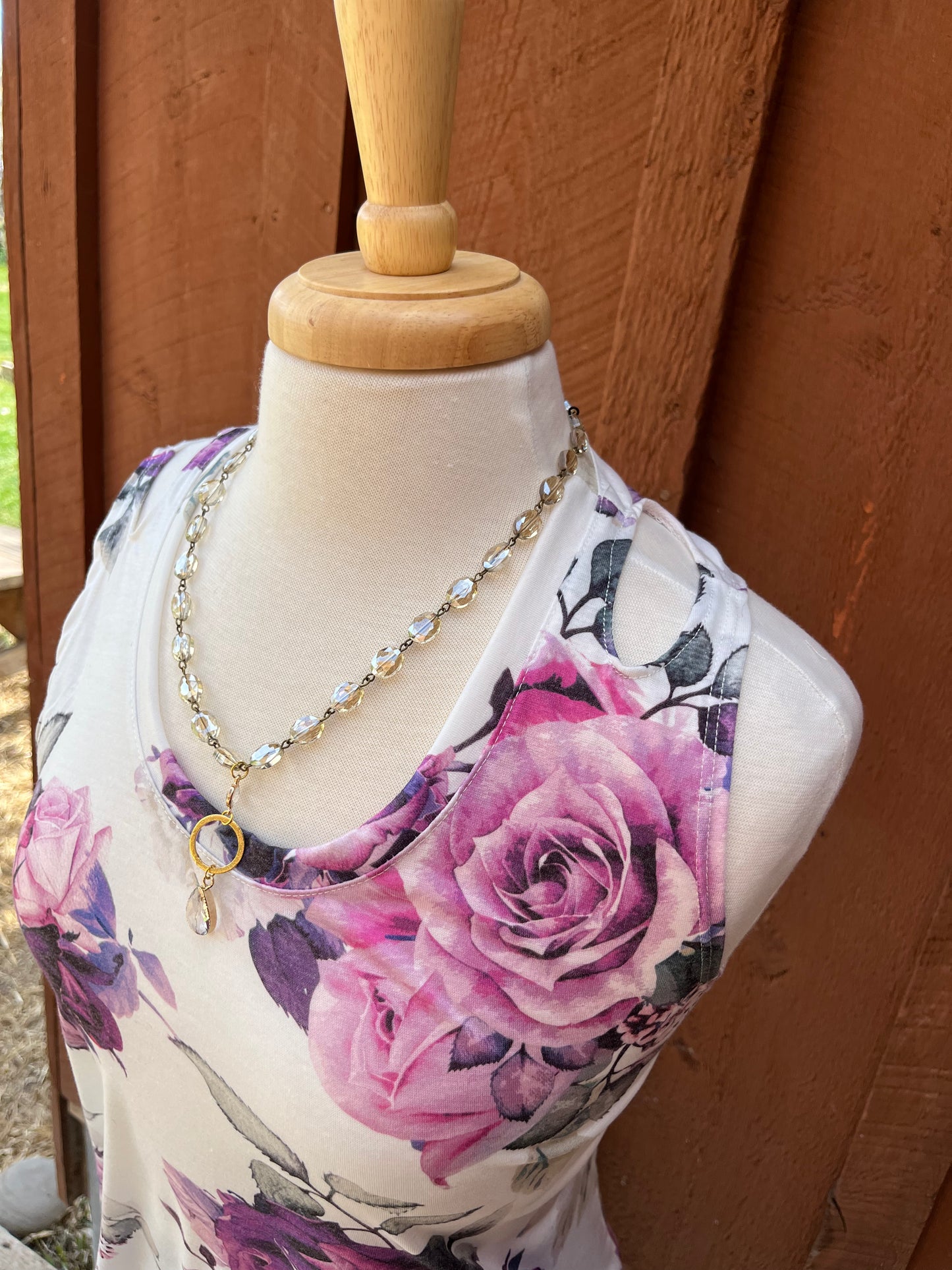 Purple Roses Sleeveless Cutout Shoulder - The Diamond Spur Boutique