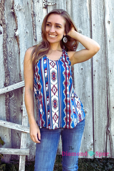 Patriotic Aztec Tank Top