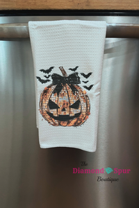 Disco Pumpkin Dish Towel