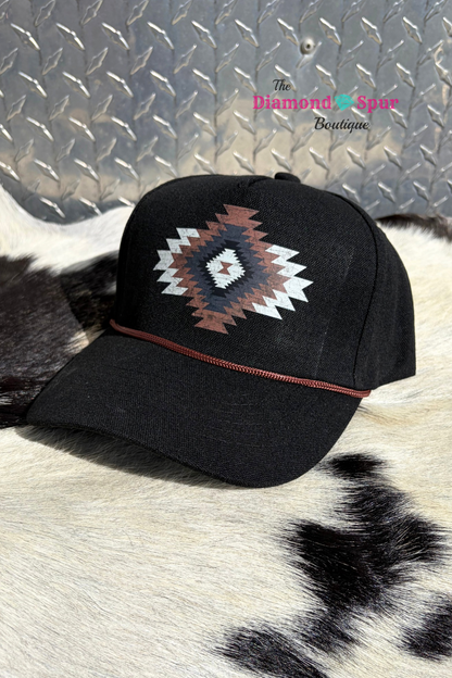 Black Aztec Snap Back