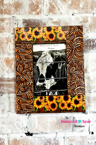 Handcrafted Sunflower Picture Frame