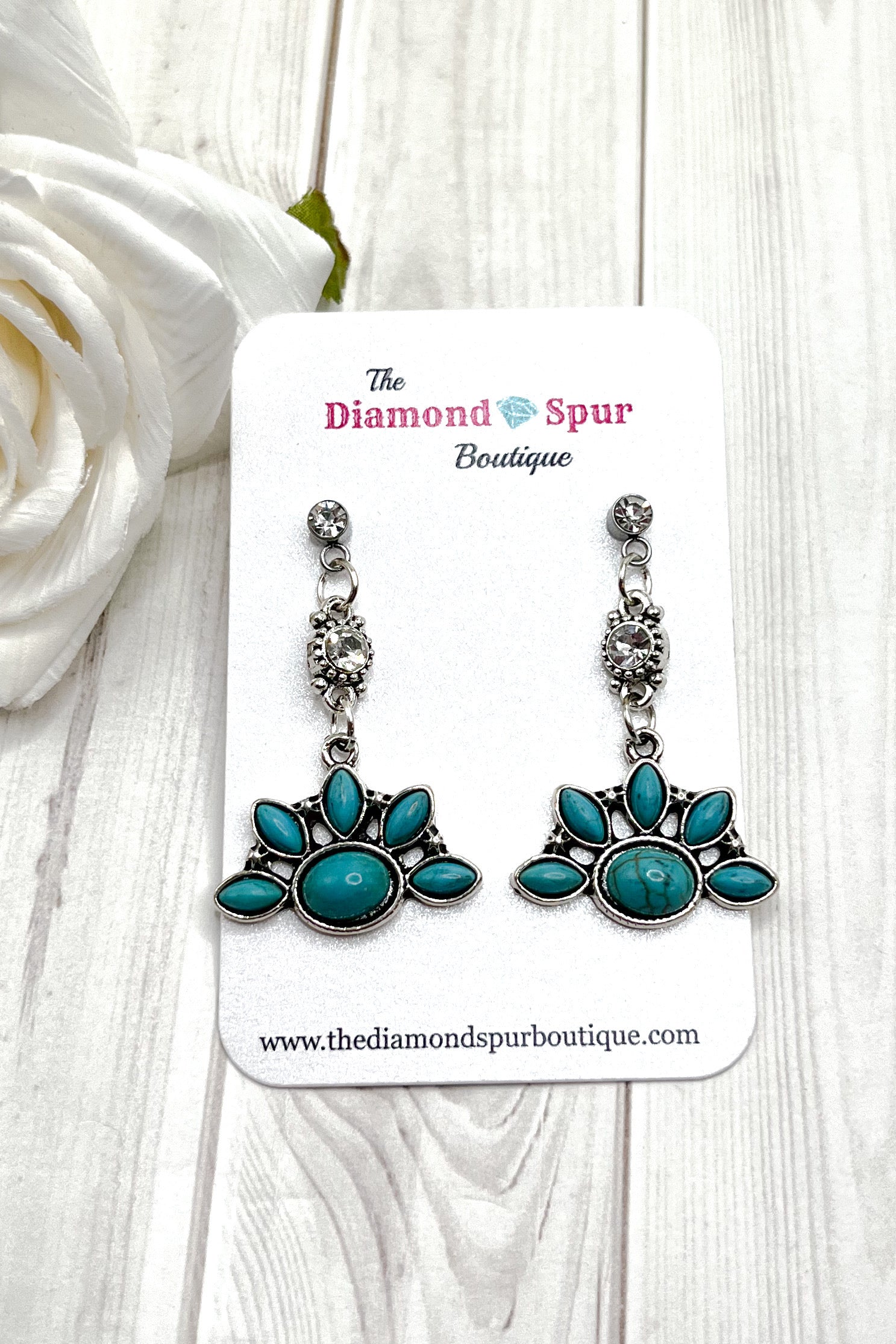 Half Cluster Earrings - The Diamond Spur Boutique