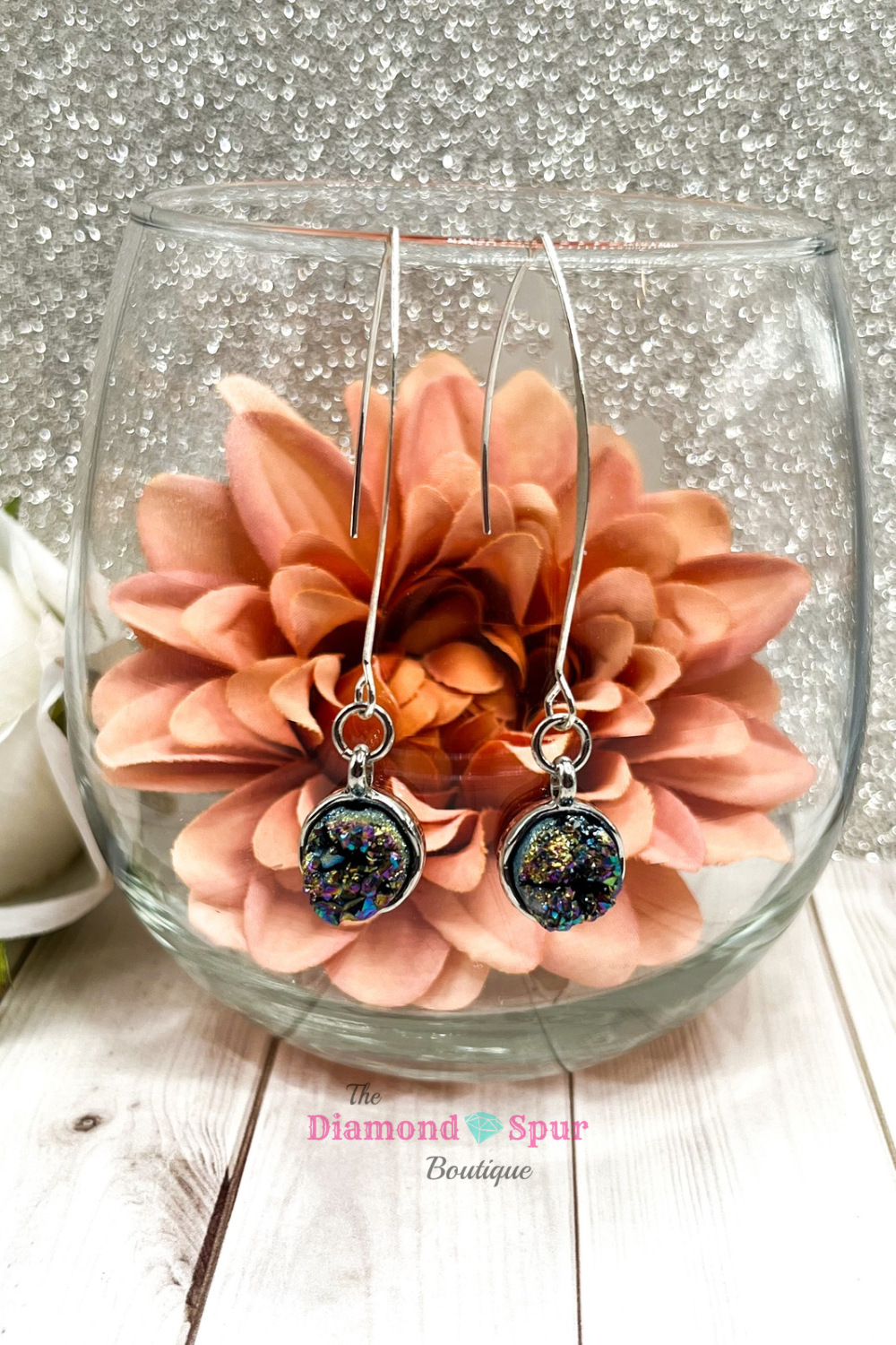 Genuine Druzy Stone Earrings - The Diamond Spur Boutique