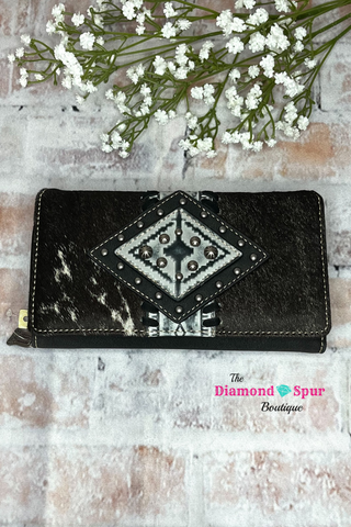 Diamond Hair On Hide Wallet