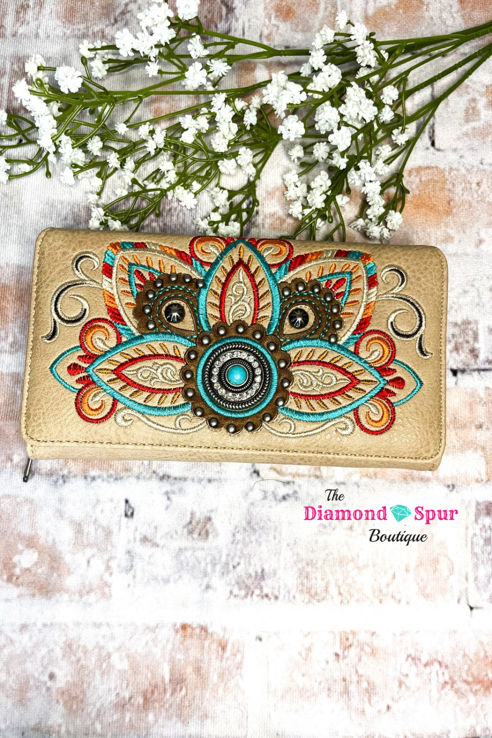 Embroidered Mandala Wallet