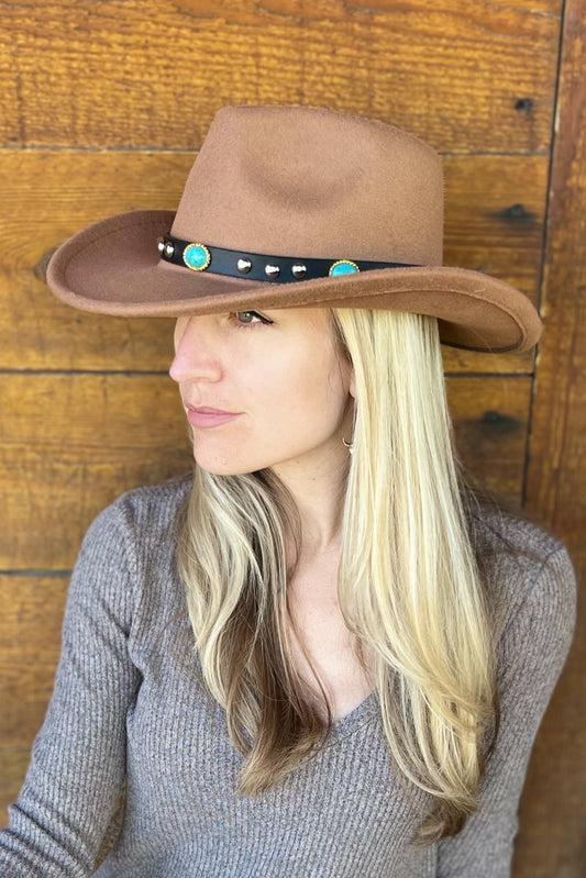 Brown Felt Hat - The Diamond Spur Boutique
