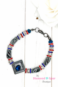 Red, White and Blue Bracelet - The Diamond Spur Boutique