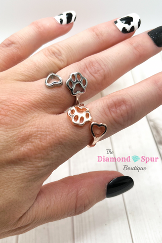 Stainless Steel Paw Ring - The Diamond Spur Boutique