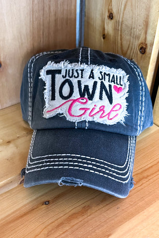 Small Town Girl Ball Cap - The Diamond Spur Boutique