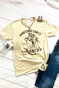 Fancy Ranchy Tee Shirt - The Diamond Spur Boutique