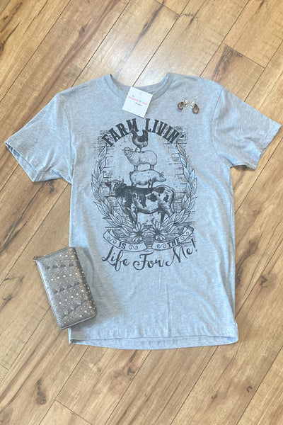 Farm Life Tee Shirt - The Diamond Spur Boutique