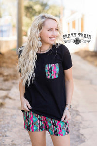 Lady Luck Short Sleeve Pocket  Tee - The Diamond Spur Boutique
